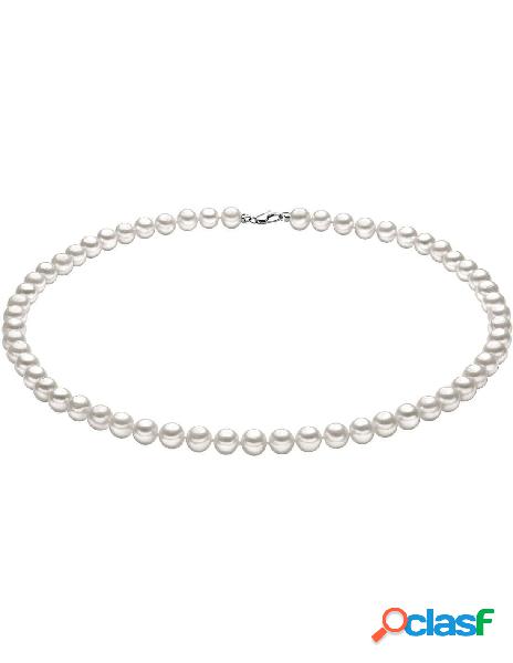 Collana COMETE GIOIELLI di perle ed oro bianco FWQ102
