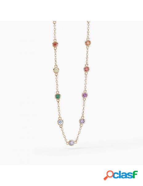 Collana MABINA in argento 925 rosato Rainbow 553312