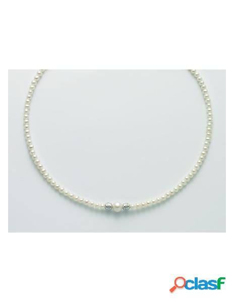 Collana MILUNA di perle e oro bianco 9kt PCL5973X