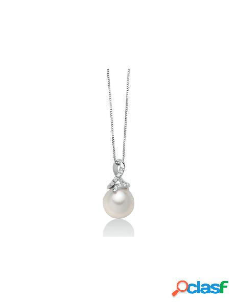Collana MILUNA oro bianco 18kt con perla e diamanti PCL6124