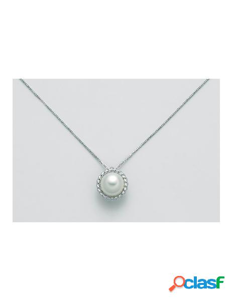 Collana MILUNA oro bianco 9Kt con perla - PCL5738X