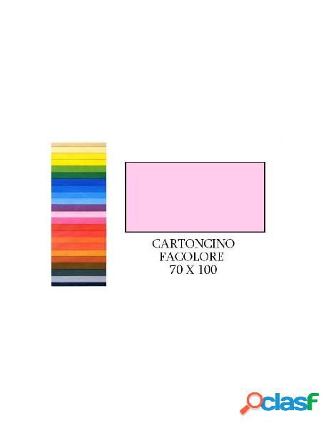 Confezione 20 fogli 200gr/m2 facolore 50x70 rosa