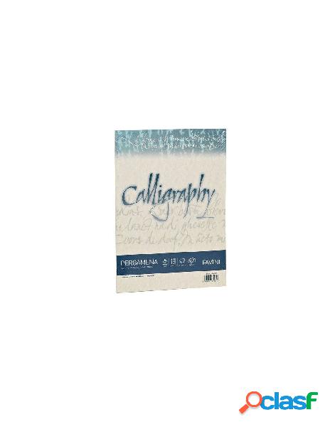 Confezione 50 fogli carta calligraphy a4 190 gr naturale