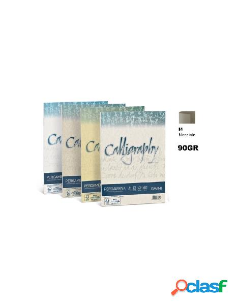 Confezione 50 fogli carta calligraphy a4 90 gr nocciola 04