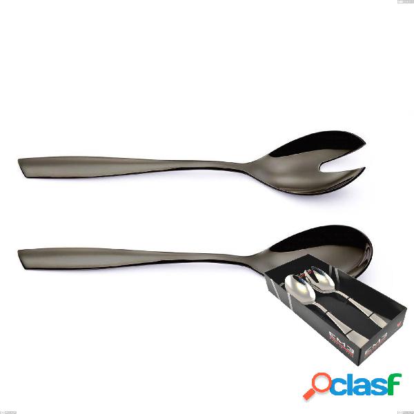 Confezione vetrina 2 pezzi insalata Eleven PVD Black,