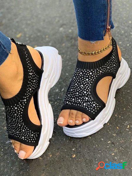 Confortevole morbido Suola Di peso leggero Strass Flyknit