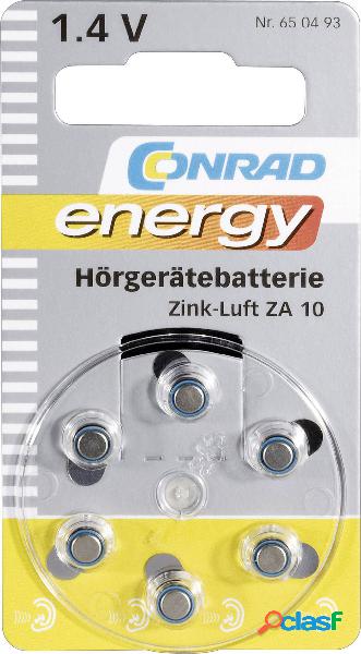 Conrad energy Batteria a bottone ZA 10 Zinco-aria 90 mAh 1.4