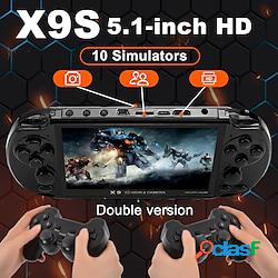 Console di gioco portatile per doppia persona x9s con grande