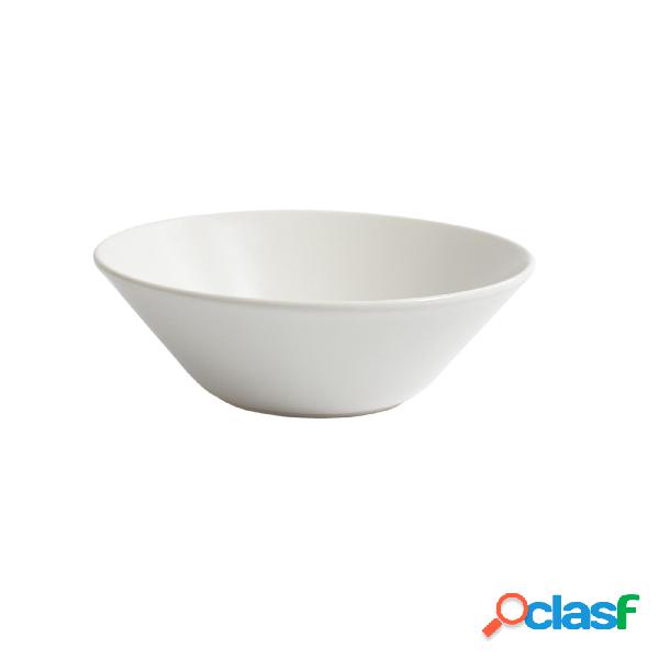 Coppa da Macedonia in Gres 17 cm in colore bianco satinato