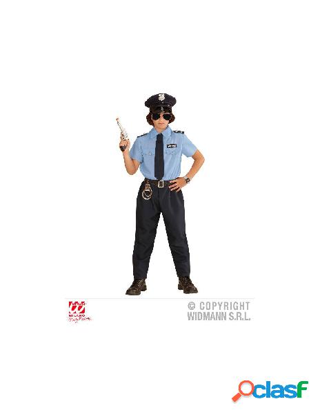 Cost.poliziotto (camicia, pantaloni, cintura, cravatta,