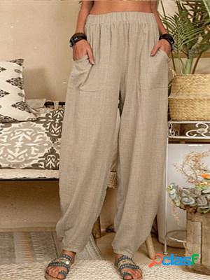 Cotton And Linen Fashionable Loose Pants