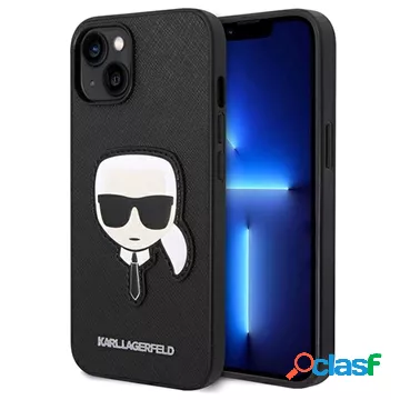 Cover Karl Lagerfeld Saffiano Karls Head per iPhone 14 -