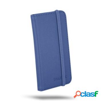 Cover blu flip universale per smartphone fino a 4"