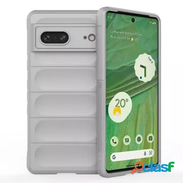 Cover in TPU Serie Rugged per Google Pixel 7 - Grigio Chiaro