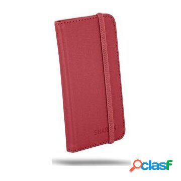 Cover rosso flip universale per smartphone fino a 5"
