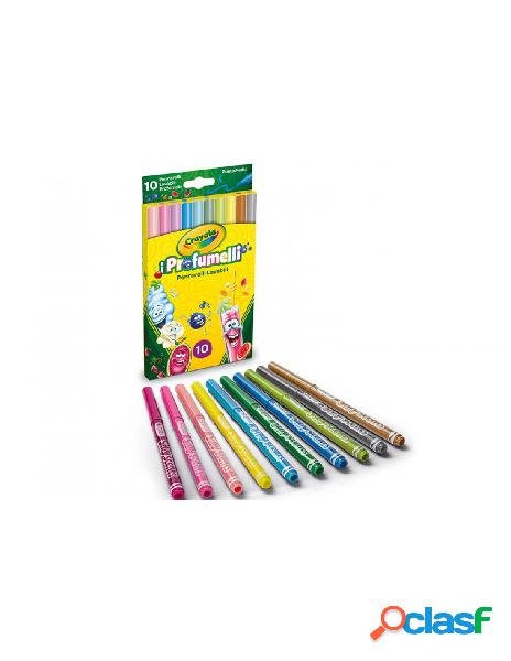 Crayola - 10 pennarelli lavabili i profumelli punta media
