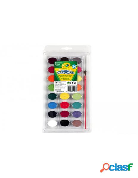 Crayola - acquerelli "i lavabillissimi" da 24 pezzi crayola