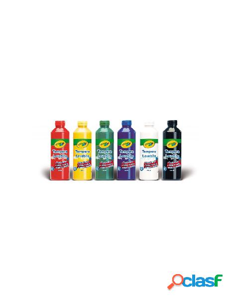Crayola - tempere lavabili 250ml colori primari