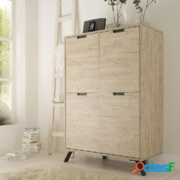 Credenza alta moderna Palma rovere