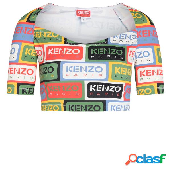 Crop Top Kenzo con stampa multicolor