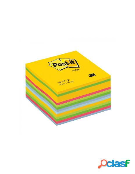 Cubo da 450 foglietti post-it colori assortiti 76x76