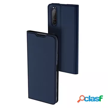 Custodia Flip Dux Ducis Skin Pro per Sony Xperia 5 II - blu