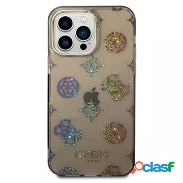 Custodia Ibrida Guess Peony Glitter per iPhone 14 Pro Max -
