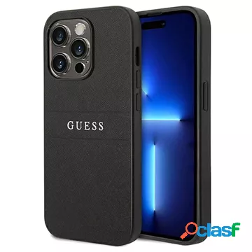 Custodia Ibrida Guess Saffiano per iPhone 14 Pro - Nera