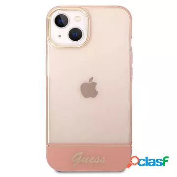 Custodia Ibrida Guess Translucent per iPhone 14 Plus - Rosa