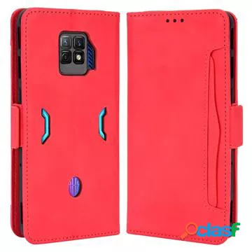Custodia a Portafoglio Serie Portacarte per ZTE nubia Red