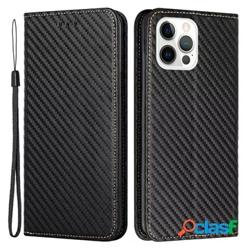 Custodia a Portafoglio per iPhone 14 Pro Max - Fibra di