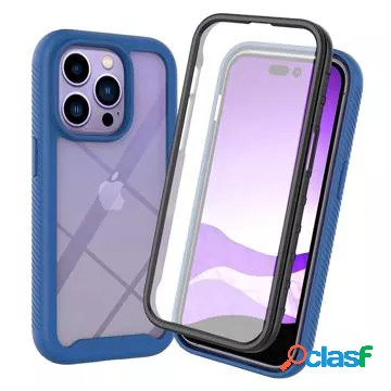 Custodia per iPhone 14 Pro serie 360 Protection - blu scuro