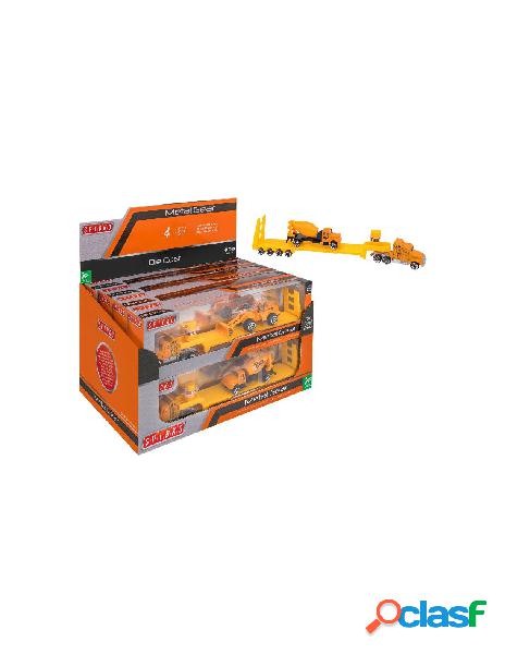 D- cast camion portauto c/mezz lav 1:64 4a 8pz d/b