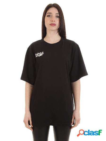 DISCLAIMER t-shirt over size con logo NERO