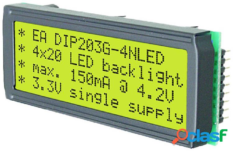 DISPLAY VISIONS Display a 7 segmenti Giallo, Verde 3.75 mm