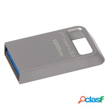 Datatraveler micro 3.1 128gb usb 3.0 metallico