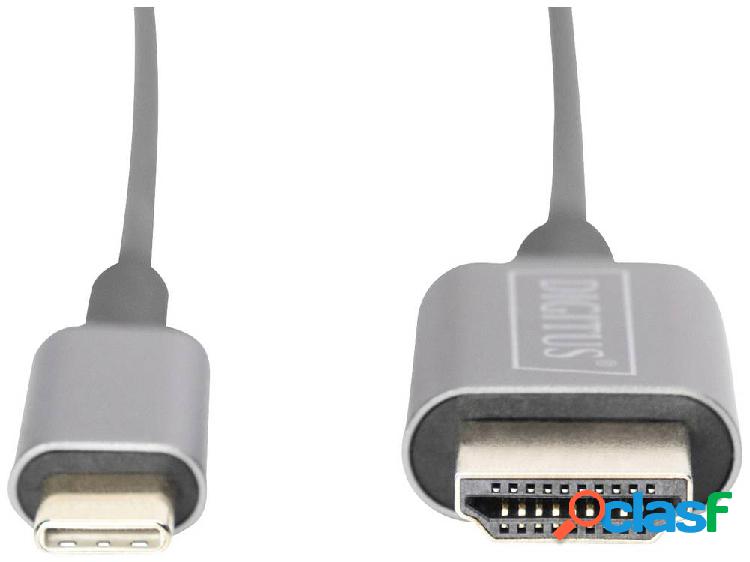 Digitus Cavo USB Spina USB-C®, Spina HDMI-A 2.00 m Nero