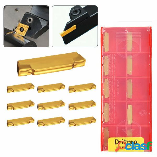 Drillpro 10Pcs MGMN200-G Inserti in Metallo Duro Blades Per