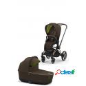 Duo Cybex Priam 4 Telaio Rosegold Khaki Green