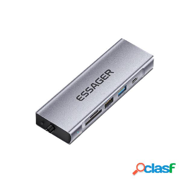ESSAGER ES-TA08 8 in 1 Docking station di tipo C USB2.0