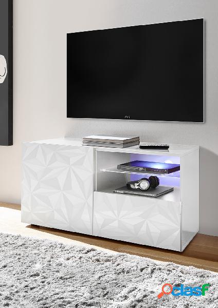 Elenio - Porta tv moderno con anta e cassetto frontale