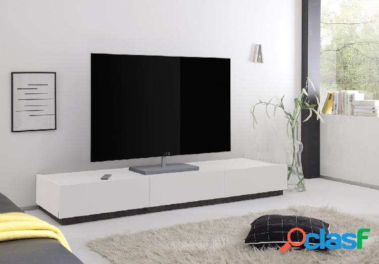 Elexo - Mobile soggiorno base tv 3 cassetti bianco opaco cm