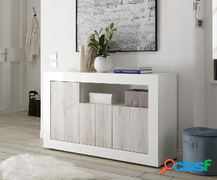 Elmira - Credenza mobile soggiorno con 3 ante in legno cm