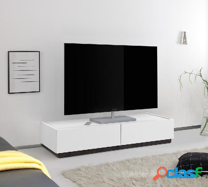 Erghel - Base tv moderno con cassetti colore bianco cm