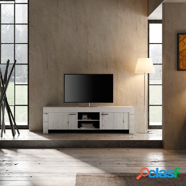 Ernesto - Mobile living porta tv basso in legno naturale cm