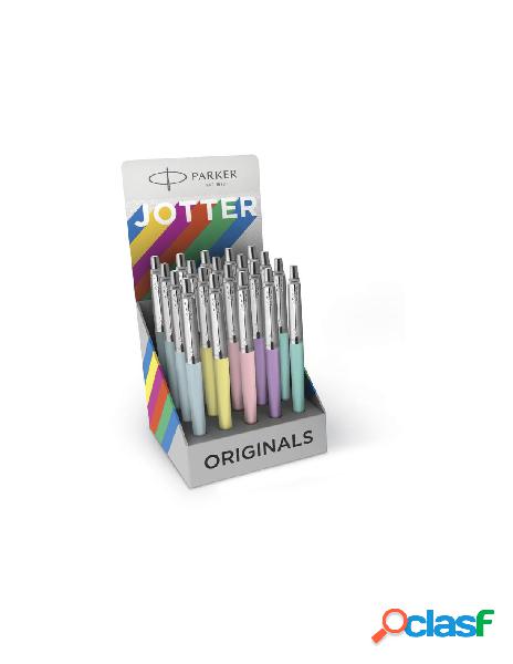 Espositore jotter plastic colori pastello con 20 penne