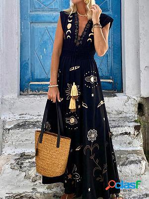 Ethnic Loose Knit Holiday Maxi Dresses