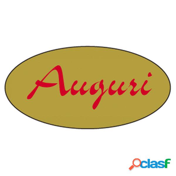 Etichetta Adesiva Ovale Auguri
