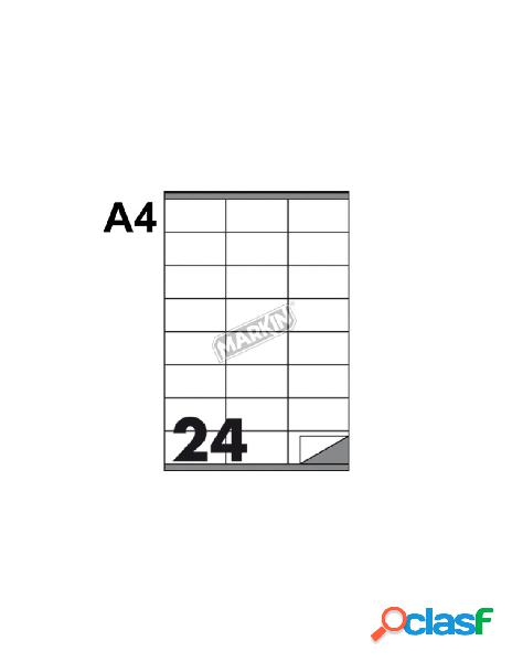 Etichette adesive markin 70x36 mm, 24 etichette / foglio,