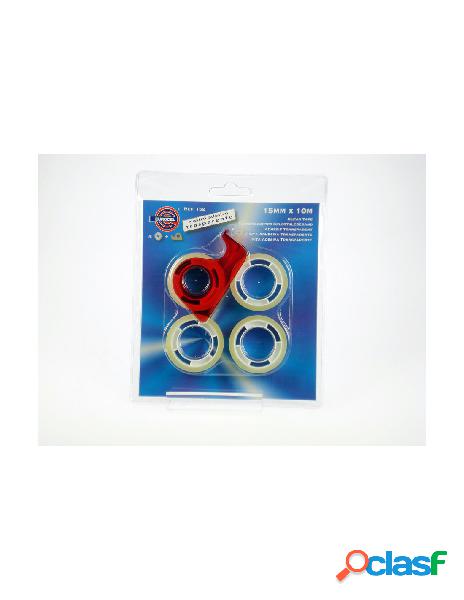 Eurocel - nastro adesivo 15 mm x 10 m bls.4 rotoli piu